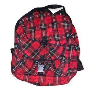 Classic Retro Red Plaid Backpack / Handbag